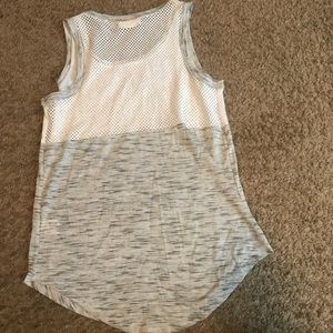 GRAY AND WHITE TANK TOP